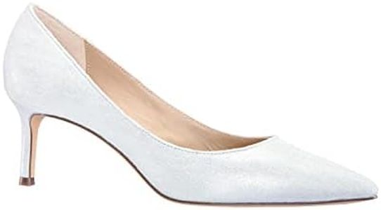 NINA Womens 60 Mid Heel Pumps, Silver, Size 8.5