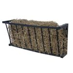 BUYYAH Wall Mount Hay Rack, 40'' Long Livestock Hay Feeder with 25 Gallon Capacity, Carbon Steel Hay Feeder for Sheep, Goats, Horses, Indoor Outdoor Uses