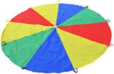 Sonyabecca Parachute for Kids 6' with 9 Handles Game Toy for Kids Play