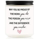 Blumuze Thank You Gifts for Women, Scented Candles Gifts for Women, Retirement Leaving Gifts for Colleagues Employee, Appreciation Gifts for Teachers, May You Be Proud of The Work You Do Present