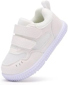 BMCiTYBM Toddler Walking Baby Shoes Girls Boys Sneakers Baby Infant Shoes White Size 2-2.5 Years