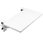 VIVO Clamp-on 61cm x 30cm (36cm Including Clamps) Desk Extender, Wrist Support, Foldable Keyboard Tray, Table Mount for Sit Stand Desks, White, DESK-EXT24W