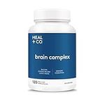 HEAL + CO. Brain Complex | 3 Potent Extracts – Bacopa, Ginkgo Biloba & Lion's Mane | Memory + Cognition Supplement | 120 Capsules