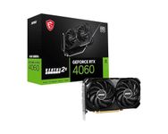 MSI Geforce RTX 4060 Ventus 2X Black 8G Oc 8Gb Gddr6 128-Bit Gaming Graphic Card, pci_e