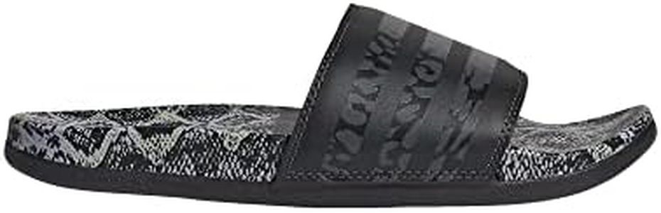 adidas Women's Adilette Comfort Slides Sandal, Core Black/Core Black/Almost Pink, 9