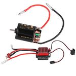 Drfeify RC Motor ESC, High Torsion 540 Brushed Motor 360A ESC with T Plug Accessory Compatible for Tamiya 1/10 RC Car Model(55T)