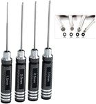 4PCS Hex Screw Driver Kit Set, RC Screwdriver Tools Kit Set, 1.5mm 2.0mm 2.5mm 3.0mm,Hexagonal Screwdriver Wrench Repair Tools for RC Model Helicopter Boat Cars