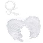 RUIZSH Angel Feather Wings and Halo