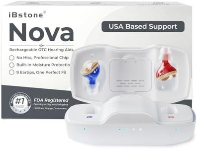 iBstone Nova Hearing Aids for Seniors Adults – Superior Sound Quality, Smart Noise Cancelling, No Feedback, Auto On/Off, Rechargeable, OTC