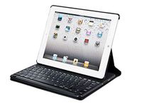 Monoprice Keyboard Folio with Mechanical Keys for Ipad-2/3/4, Black with Black Keys (109775)