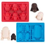 Kamehame Silicone Chocolate Candy Molds For Star Wars Fans, Darth Vader and R2-D2 Mold For Jello,Cake Decoration, Caryon, Pudding, Wax, Ice Cube, Pack of 2