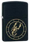 Zippo Scorpio Zodiac Sign Matte Pocket Lighter, Black