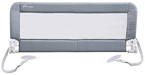 Dreambaby Milan Toddler Bed Rail - Extra-Tall Deluxe Padded Bedrails - Suitable for Flat Bed Base Up to King Size Mattress - Measures 110cm Wide x 45.5cm Tall - Grey - Model F7770