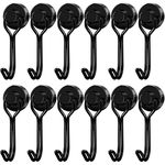 LOVIMAG Magnetic Hooks Magnets Hooks, 25Lbs Black Swivel Magnetic Hooks Cruise, Magnetic Hooks Heavy Duty for Cruise, Refrigerator, Hanging, Fridge, Grill, Kitchen, Classroom and Office - Pack of 12