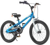 Royalbaby Freestyle 7 Kids Bike 18 Inch Wheel Dual Handbrakes Bicycle Beginners Boys Girls Ages 5-8 Years, Kickstand and Water Bottle Included, Blue