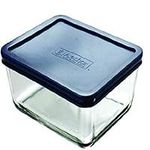 Anchor Hocking 4.75-Cup Rectangular Food Storage Containers with Blue Plastic Lids, Set of 4