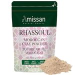 Amissan Moroccan Rhassoul Clay (Lava Clay) Powder 1lb | 454g | 16oz - 100% pure natural and organic from Morocco - Ghassoul Clay for Hair, Face, Body, deep masks and pore minimizers