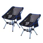 MOON LENCE 2 Pack Portable Camping Chairs Backpacking Chair - The 4th Generation Ultralight Folding Chair - Compact, Lightweight Foldable Chairs for Hiking Mountaineering, Beach