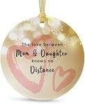 Mother and Daughter Christmas Ornament 2024, Mom Daughter Ornament,Daughter Ornament for Mom, Round Ceramic Ornament Keepsake for Mother and Daughter