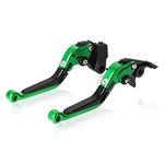 Brake & Clutch Lever Set Foldable Extendable for Z900 NINJA650R ER6F 2017-2020 VERSYS1000 2015-2018 for VERSYS1000/VULCANS 650cc 2015-2020 for VERSYS650cc 2015-2016 for Z650 2016-2020 (Green+Black)