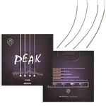 MI&VI PEAK Premium Viola Strings — Universal Full Set (A-D-G-C) for 11” Violas | Synthetic Core | Ball-Ends | Medium Gauge Tension - By MIVI Music