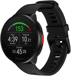 polar Pacer - GPS Running Watch - High-Speed Processor - Ultra-Light - Bright Display - Grip Buttons - Training Program & Recovery Tools - Heart Rate Monitor - Music Controls, Black (900102174)