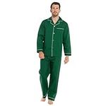 Lora Dora Mens Traditional Pyjamas Emerald Green L