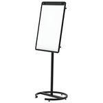 Pragati Systems MelamineHeavy-Duty Mobile Presentation Stand With Prima Non-Magnetic Whiteboard For Office,Home&School|Flipchart White Board Stand With Height&Angle Adjustment,2X3 Feet (Jet Black)