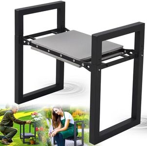 Garden Kneeler and Seat Heavy Duty - Anti-Tip Superior Stability Gardening Stool with Ergonomic Handles for Seniors Stand Up, Foldable Bench with 12.7" Wider Kneeling Pads for Weeding Planting Gifts