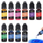 Candle Dye, 10 Colors Liquid Candle Colour Dye for Soy Wax, Oil-Based Highly Concentrate Wax Dyes for Wax Melts, Each 10 Ml