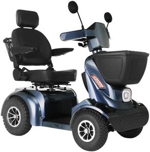 Ecomobi Outdoor Heavy Duty Mobility Scooter for Adults & Seniors - 1000W, 500 lbs Bariatric Capacity, 32 Miles Long Range, 13.78 in Off-Road Tires, 15 MPH Max Speed, Full Suspension, Bluetooth Speaker