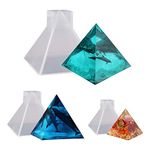 Voyyphixa 3 PCS Pyramid Molds for Resin, Silicone Casting Molds for Resin Pyramid Epoxy Resin Molds for DIY Orgonite Jewelry Paperweight Home Table Decoration (3PCS)