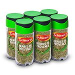 Schwartz Herbes De Provence 11 G | Jar | Pack of 6 | Perfectly Balanced Blend of Rosemary, Thyme, Marjoram & Oregano