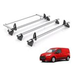 Rhino Roof Rack for Ford Transit Connect (2013+) 3 Kammbar Fleet Roof Bars & Rear Ladder Roller with Loadstops - KR23/TA3FL/KLS2