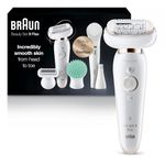 Braun 3-in-1 Silk-epil Epilator Series Flex 9-300, Beauty Set + FaceSpa, 100% Waterproof with Flexible Head for Easier Hair Removal