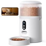 Faroro Automatic Cat Feeder with Camera, 3MP HD Video with Night Vision, 2.4G WiFi Cat Feeder with APP Control, 2-Way Audio, Low Food Sensor, Motion Alerts for Cats and Dogs