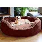 DRILLY Premium Fur XXXL Dog Bed for Extra Large Dogs Washable-Orthopedic Big Dog Beds | Big Breed | | Giant Human Dog Bed(4XL)