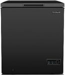 Frigidaire EFRF5003-BLACK Chest Deep Freezer-GARAGE-READY, 5.0 Capacity, Black-Adjustable Thermostat-Removable Vinyl Coated Wire Basket-Easy Defrost Drain, 5 cu ft