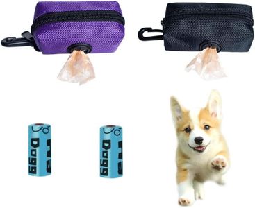 2 Pieces Zipper Poop Bag,Pet Waste Bag Dispenser Zippered Pouch, Portable Dog Poop Bag Holder Leash Attachment for Dogs for Traveling