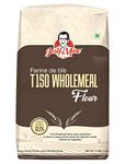 JOSEF MARC Farine De Bl'e T150 Whole Meal Flour, 4 LBS (1.8kg) - Unbleached & High Protein Flour, Type 2 Italian Flour.