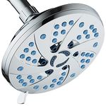 AquaCare As-Seen-On-TV High Pressure Spiral 6-mode 6 inch Rain Shower Head with Special Hygienic Anti-clog Nozzles for Cleaner, More Powerful Shower! Top American Brand/All Chrome Finish