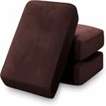 NZORD Sofa Set Foam Cushions in Velvet with Zip Cover (Seat - 22"X21"X5") | Density:- 32 Foam, Warm and Decent Visual, Stretchy Soft Velvet Fabric (Pack of 3, Mahogany)