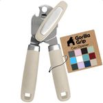 GORILLA GRIP Original Model Stainless Steel Manual Can Opener, Almond