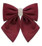 YouBella Jewellery for Women Stylish Bow Shaped Hair Clip Hair Accessories for Women and Girls (Red)