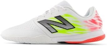 New Balance Unisex Furon Pro in V8 Soccer Shoe, White/Energy Red/Hi-Lite, 11 Wide US Men