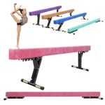 SportBob Gymnastics Beam 8ft High and Low Floor Balance Beam with 5 heights Adjustable, Gymnastics Balance Beam for Kids Children Girls Training, Home Gym Equipment for All Gymnastic