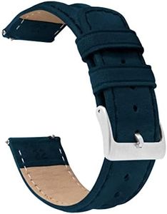 BARTON WATCH BANDS, 18mm Navy Blue - Classic Horween Leather Watch Bands - Quick Release - Choose Strap Color & Width