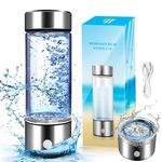 Hydrogen Water Bottle with Advanced Electrolysis Technology, High Borosilicate Glass, Leak-Proof Design, 420ml Capacity, Enhances Skin Health, Sleep Quality, Metabolism, and Vitality (420 ML)