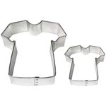 PME SC616 T-Shirt Cookie and Cake Cutters, Small and Large Sizes, Set of 2, Silver