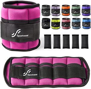 Sportneer Adjustable Ankle Weights, 2-10 lb per Pair, Removable Weights